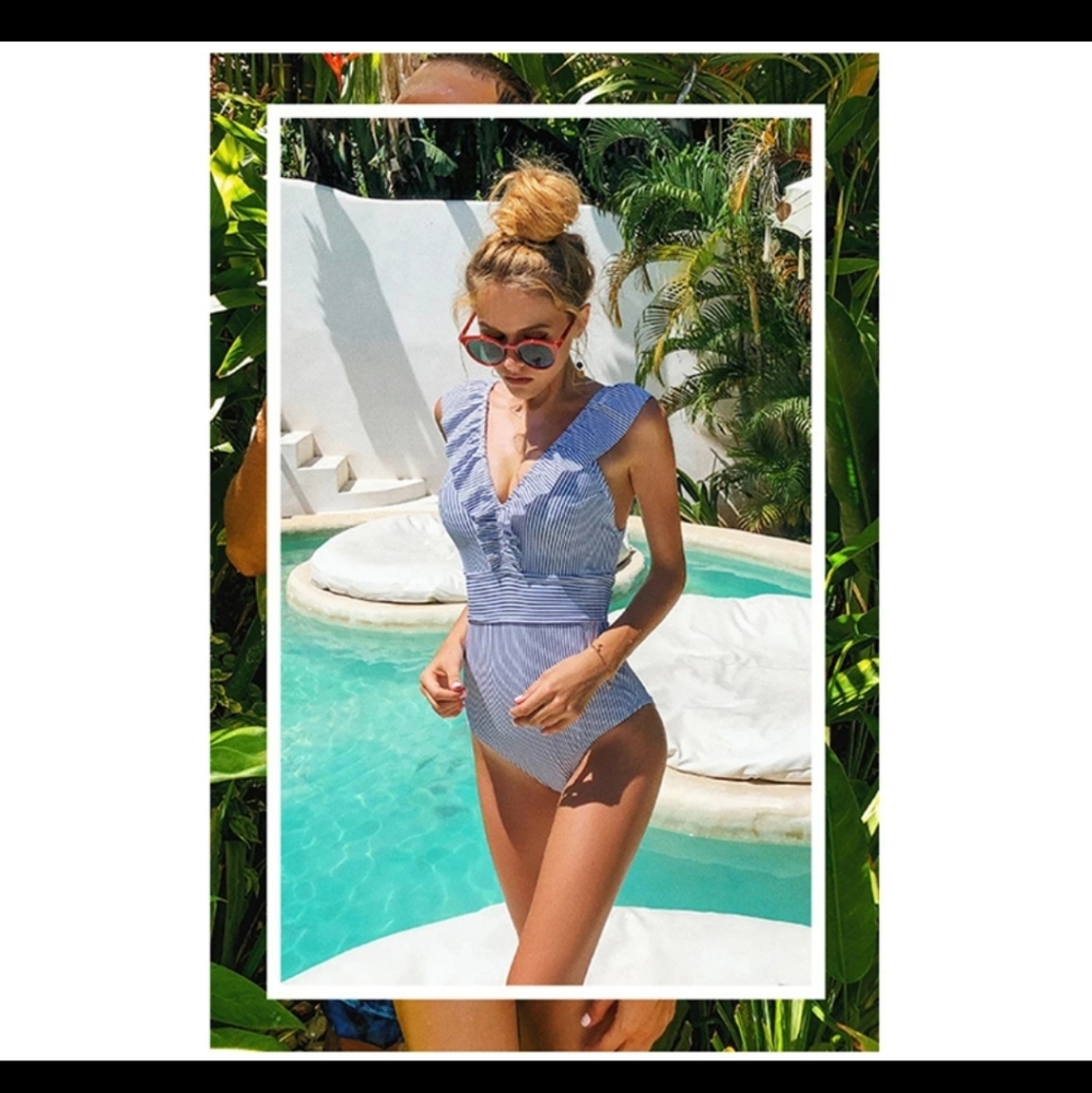 J.Crew style one-piece, monokini push-up swimsuit
